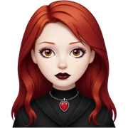Gothic redhead sticker