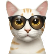 Cat with sunglasses sticker