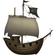 Haunted ship. Birdhouse. sticker