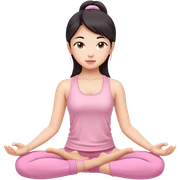 asian yoga girl light pink clothes  sticker