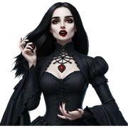 gothic vampire girl portrait sticker