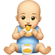 baby eating  sticker