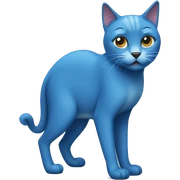 Blue cat sticker