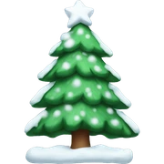 Christmas tree with snow sticker