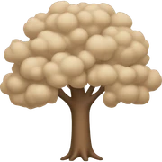 Beige tree sticker
