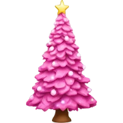 Pink Christmas tree sticker