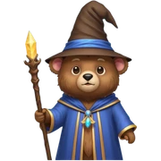 Bear wizard sticker