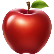 Red shiny apple sticker