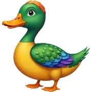 Dinosaur duck sticker