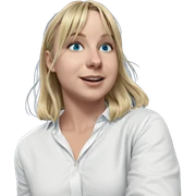 blonde girl with blue eyes sticker