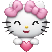 hello kitty with heart sticker
