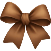 brown bow sticker