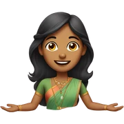 Indian girl flying sticker