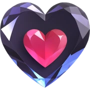 crystal heart sticker