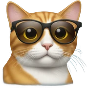 Cat with sunglasses sticker