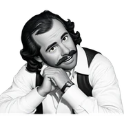 monochrome portrait of a man sticker