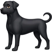 Black dog sticker