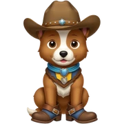 Dog dog dog dog cowboy sticker