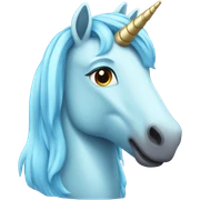 Light blue unicorn birthday sticker
