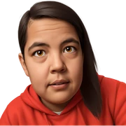 boy in red hoodie portrait sticker