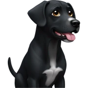 perro negro sticker