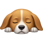 Dog sleeping sticker