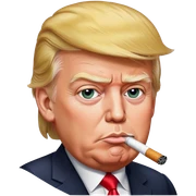 Donald trump smoking  sticker