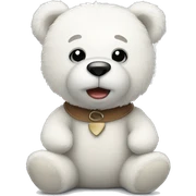 white teddy bear sticker