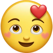 emoji face with hearts sticker