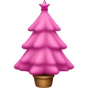 Pink Christmas tree sticker
