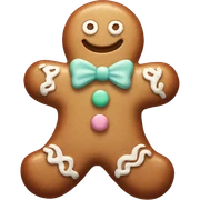 Pastel gingerbread man sticker