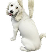 playful dog in the grass sticker