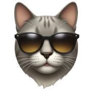 Cat with sunglasses sticker