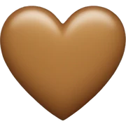 light brown heart sticker