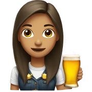  girl with beer sticker