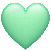 Pastel green heart sticker