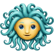 Una medusa azul claro sticker