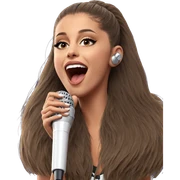 girl singing with microphone sticker