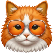 Cat with sunglasses sticker