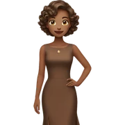 elegant girl in brown dress sticker