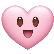 pastel pink heart sticker