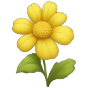 Yellow flower sticker