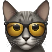 Cat with sunglasses sticker
