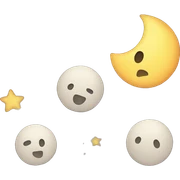 Moon and Stars  sticker