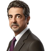 formal portrait of a man sticker