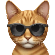 Cat with sunglasses sticker