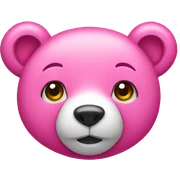 pink bear sticker