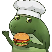 a soccer ball eating a burger sticker