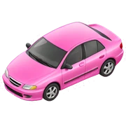 pink car  sticker