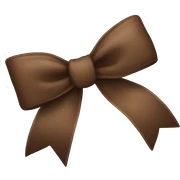 Brown bow sticker